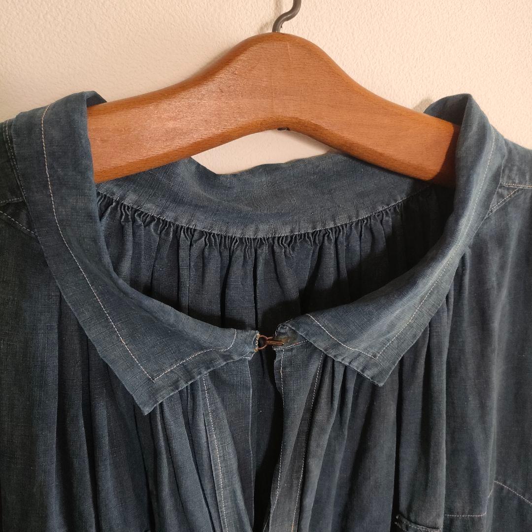 ジャケット・アウター 1910s biaude full open indigo linen