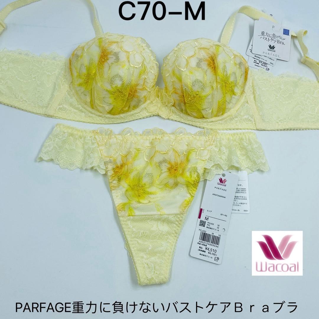 PARFAGE重力に負けないバストケアＢｒａブラジャーショーツC70M