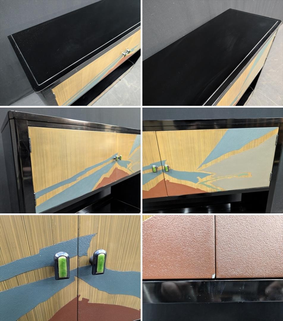 美品　本漆塗 うるしモリシゲ　飾り棚　茶棚　水屋箪笥　キャビネット　サイドボード