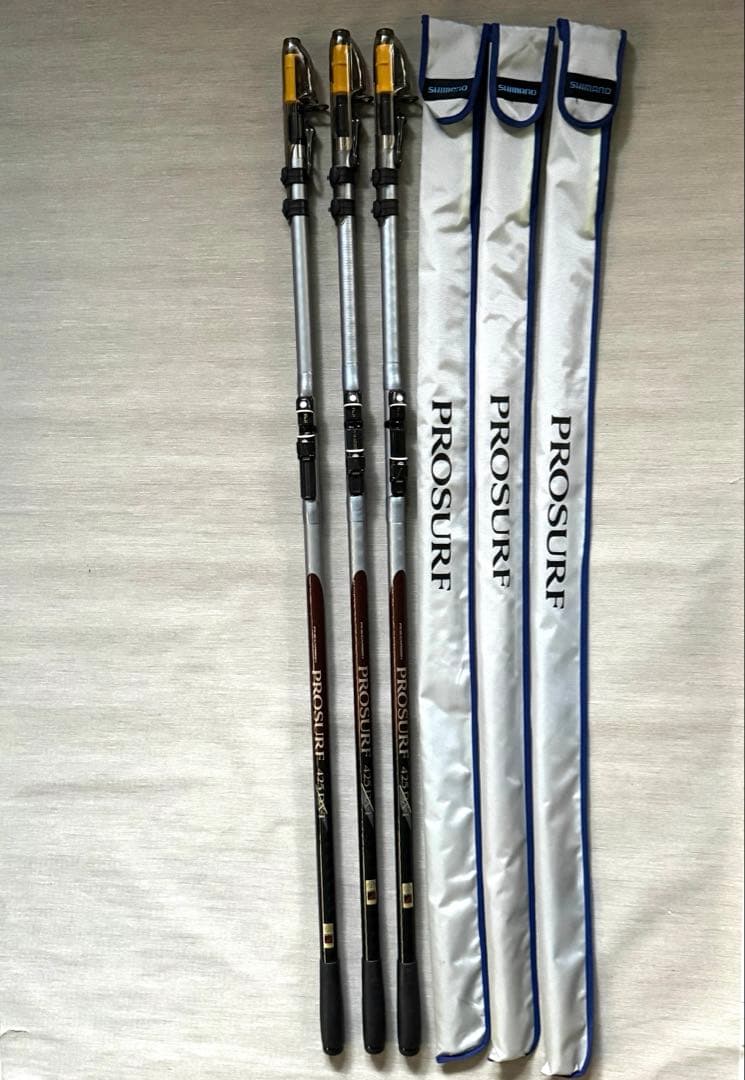 シマノ PROSURF プロサーフ 425 DX-T 投げ竿　3本セット