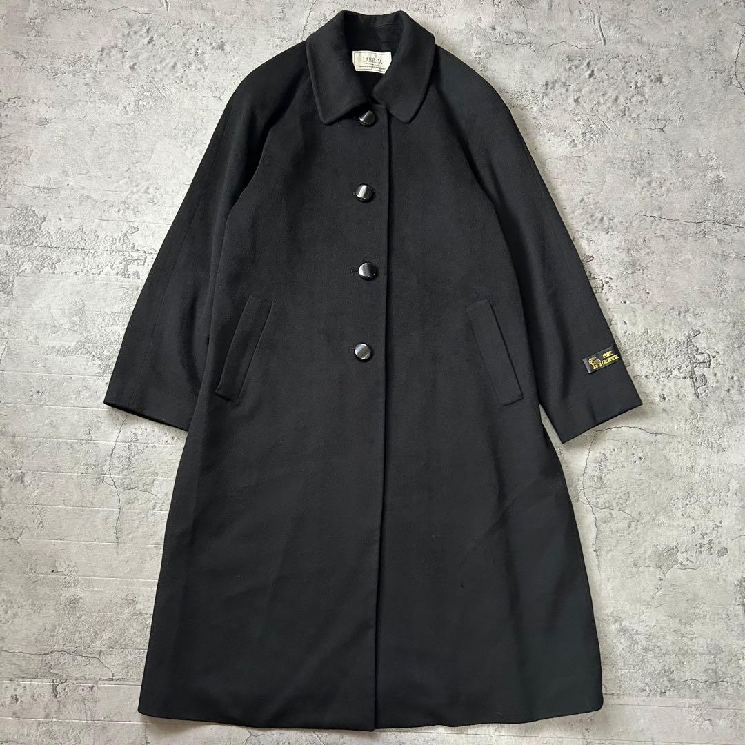 美品 LABELDA PURE カシミヤ100% ロングコート 黒 高級