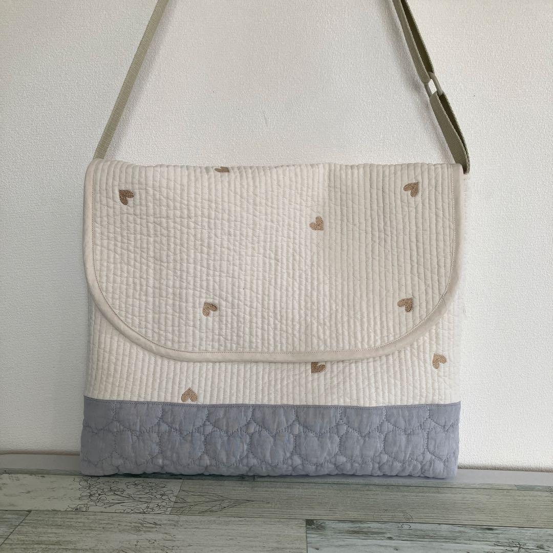 ak♡ページ 図書袋　絵本袋ショルダー　ハンドメイド