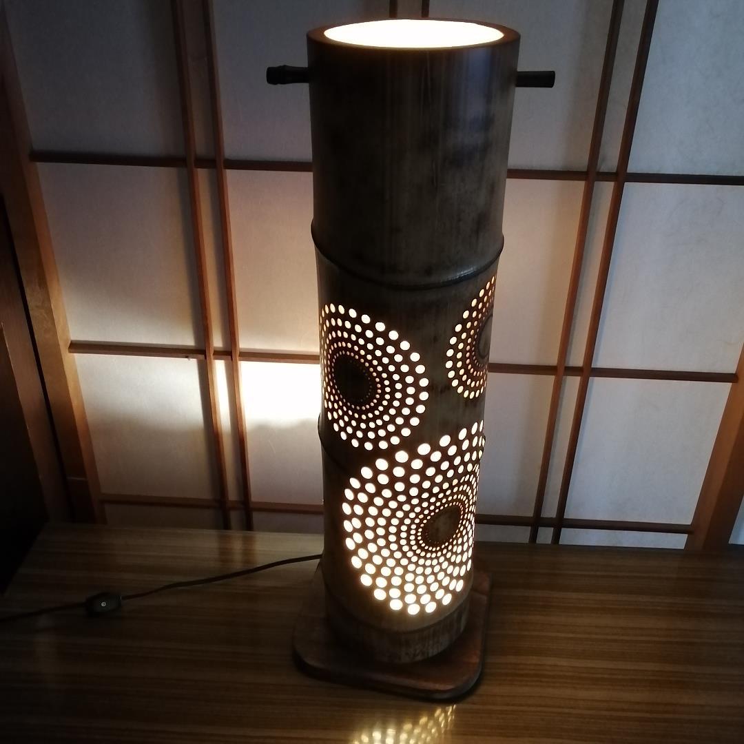 癒し灯火　竹灯籠　No23196 (極太孟宗竹)