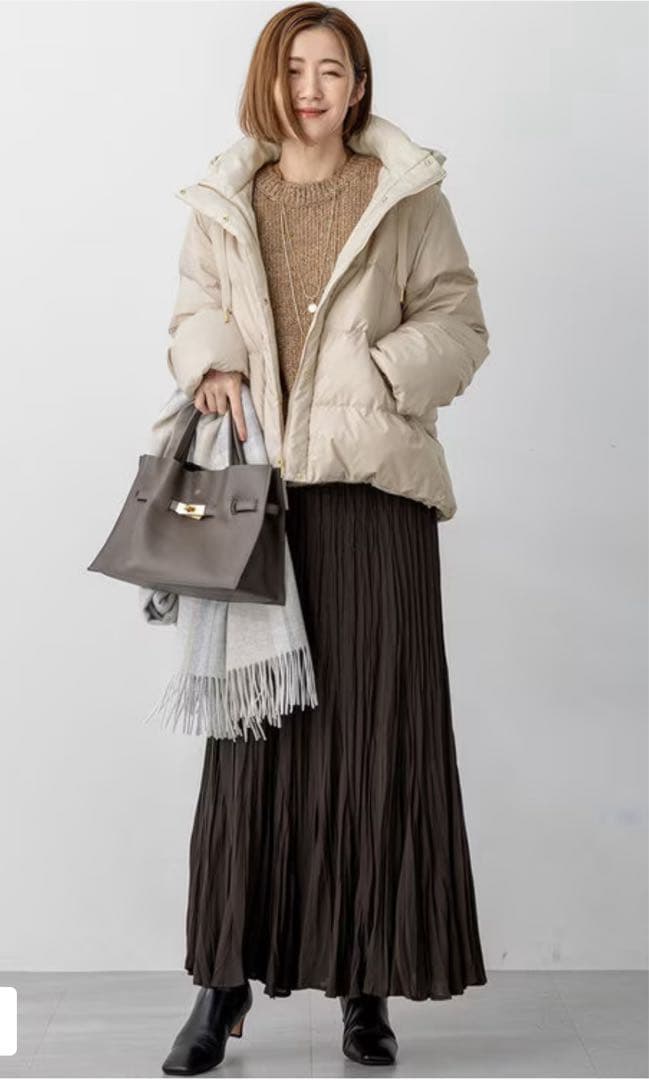 【滝沢眞規子さん着用/VERY掲載】シレータフタ コンパクト ダウンコート M