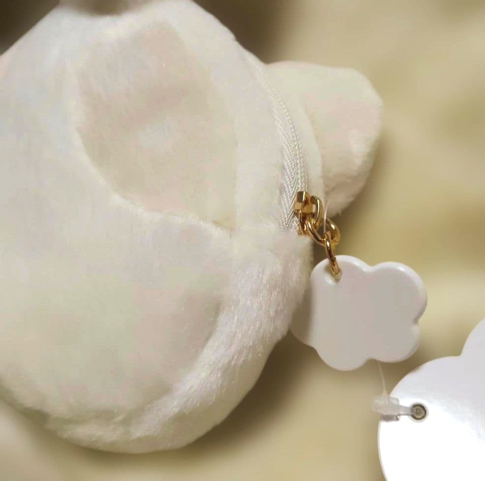 マシュマロみたいなふわふわにゃんこ　ぬいぐるみ　マスコットチャーム　ポーチ　３点