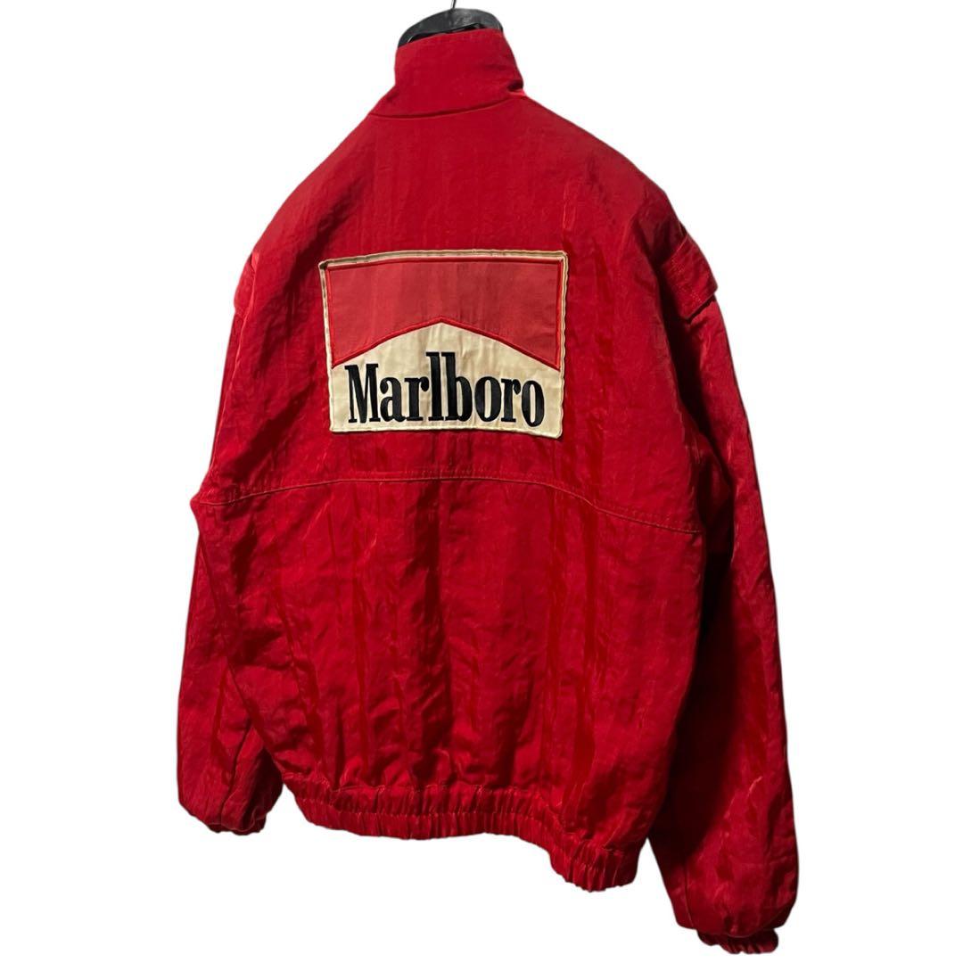90s レーシングジャケット マルボロ シェブロン L YKK 赤 ヴィンテージ