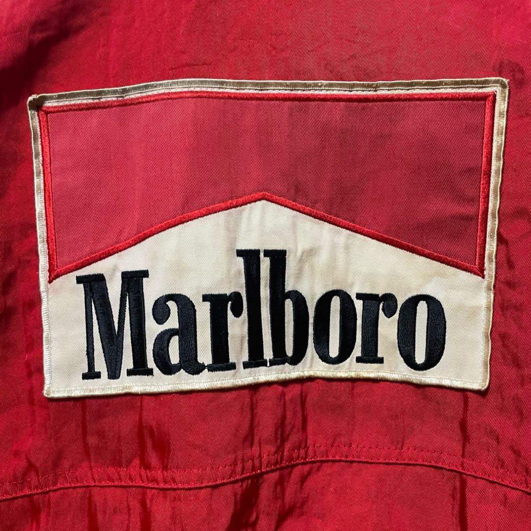 90s レーシングジャケット マルボロ シェブロン L YKK 赤 ヴィンテージ