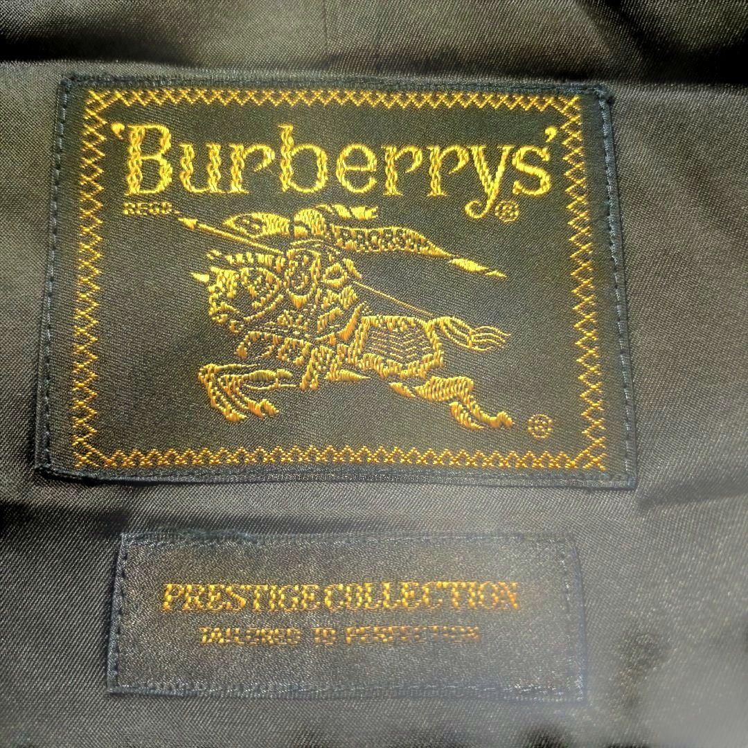 90年代★Burberrys’バーバリーズ★シルクネイビーステンカラーコート★M