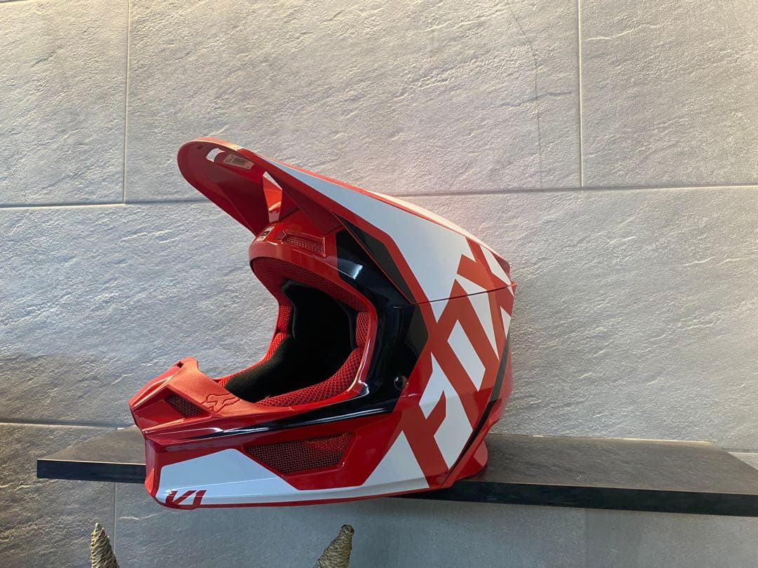 FOX V1 ヘルメット レッド/ホワイト