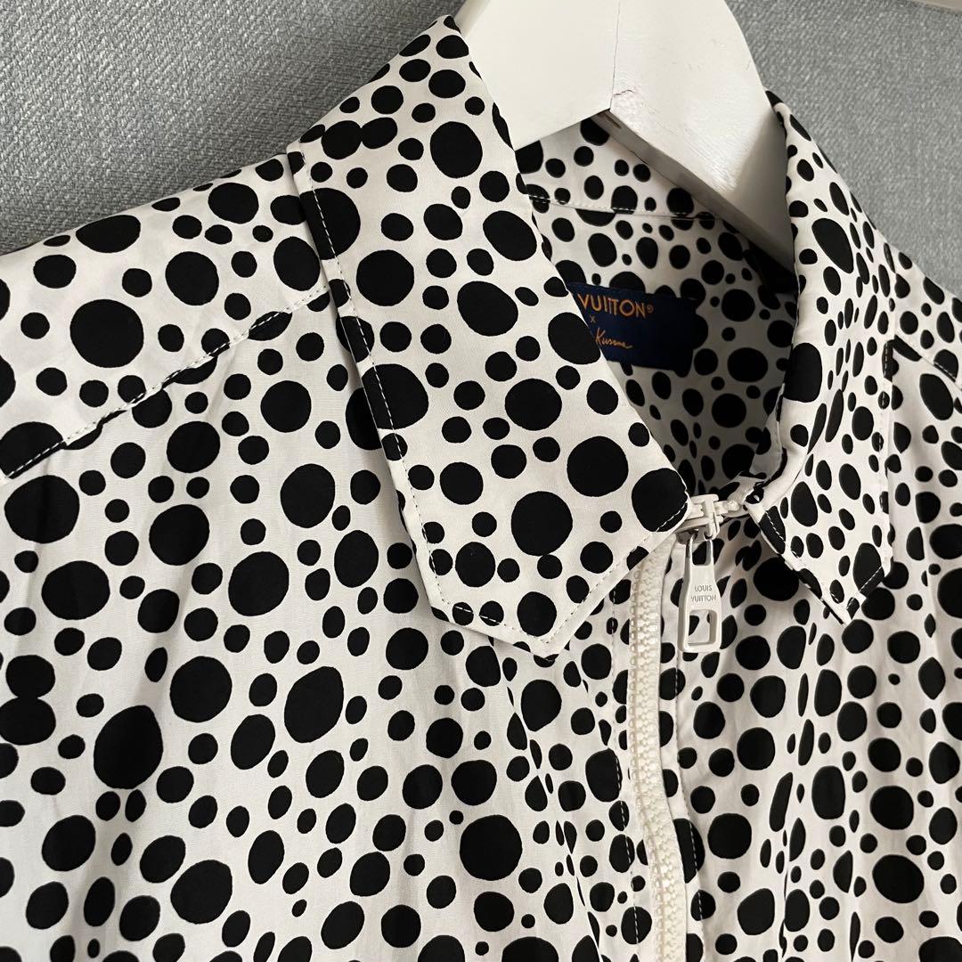新品 LV × YK インフィニティ ドット プリンテッドジップドシャツ XS
