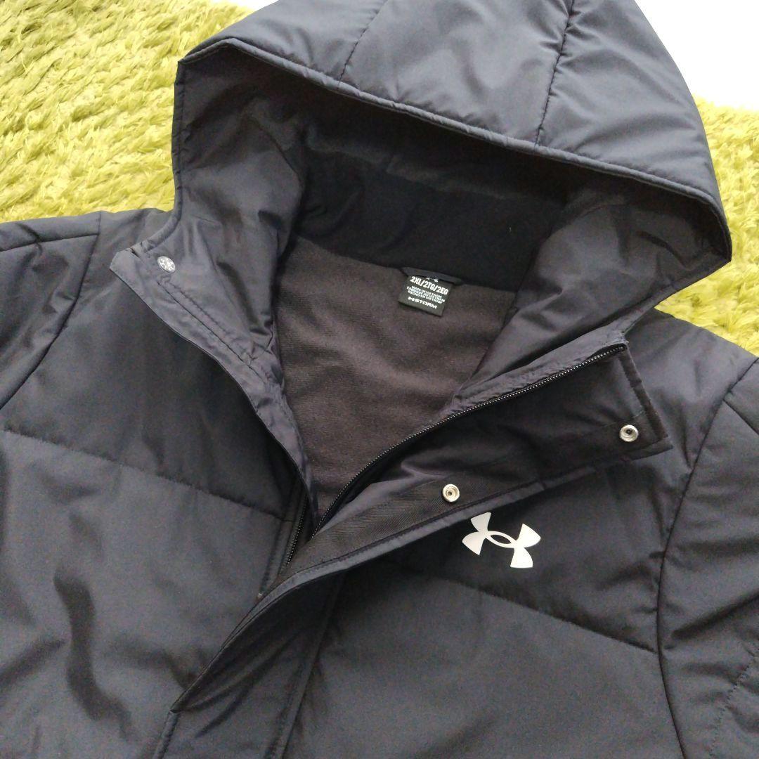 アンダーアーマー ベンチコート ロングコート 大きいサイズ 2XL ブラック 黒