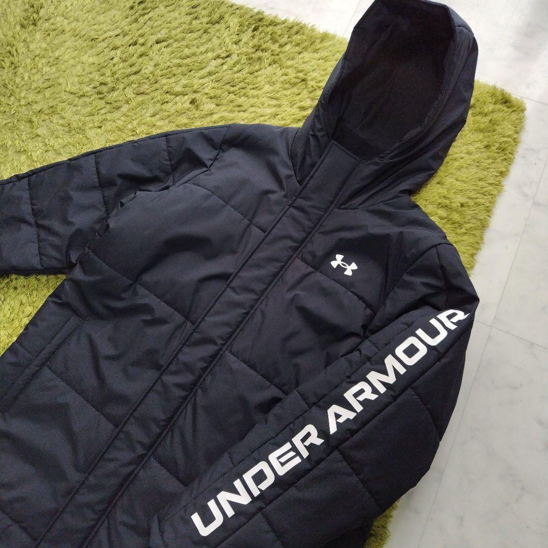 アンダーアーマー ベンチコート ロングコート 大きいサイズ 2XL ブラック 黒