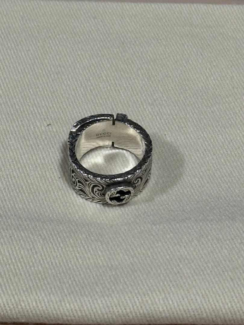 GUCCI ガーデン バックル シルバー リング　17号