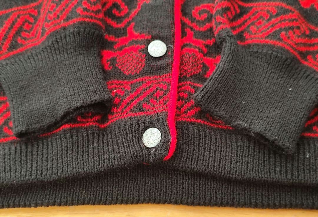 PENDLETON ペンドルトン 70's カーディガン M 黒/赤 アメリカ製