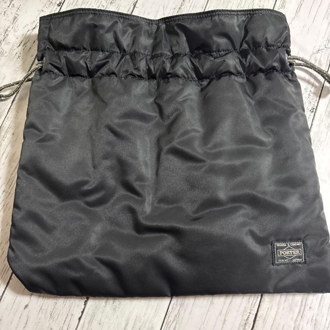 希少品　ブラック巾着袋 ポーター