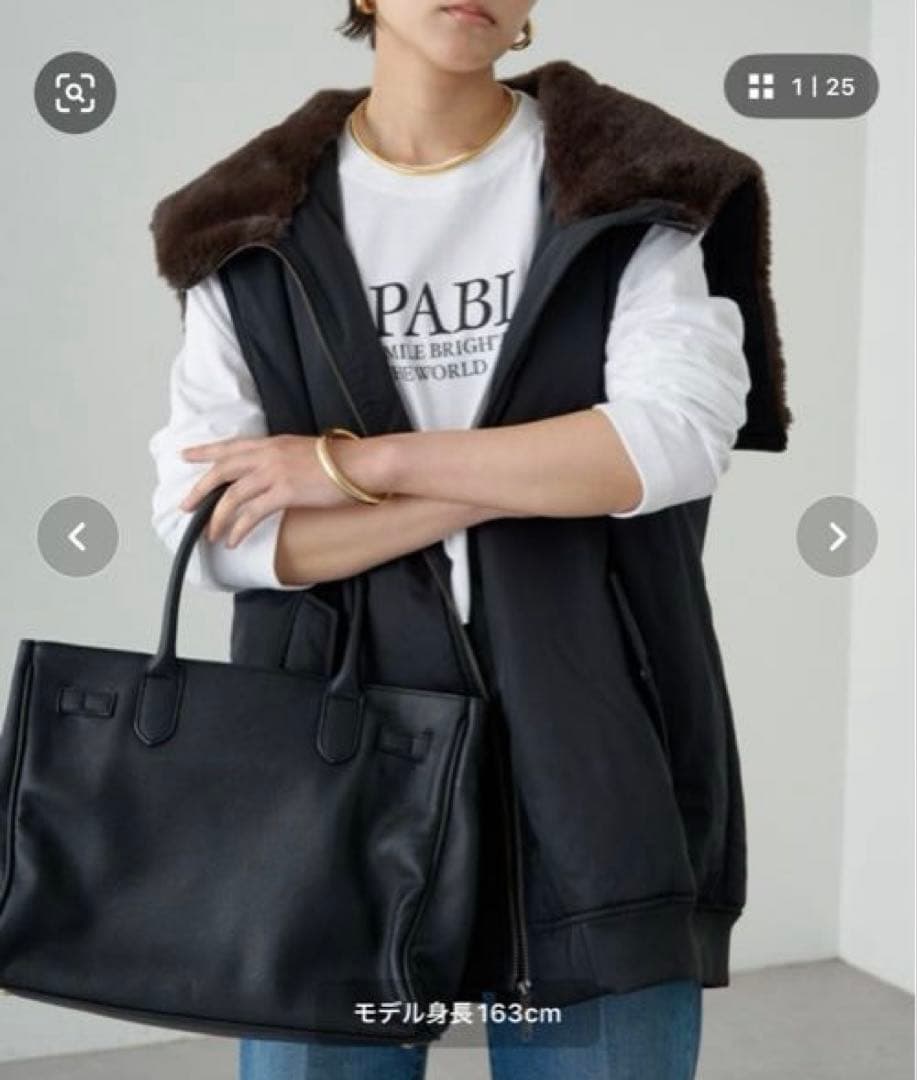 【新品未使用】ラウンジドレス　ミリタリージレブルゾン　黒　ベスト