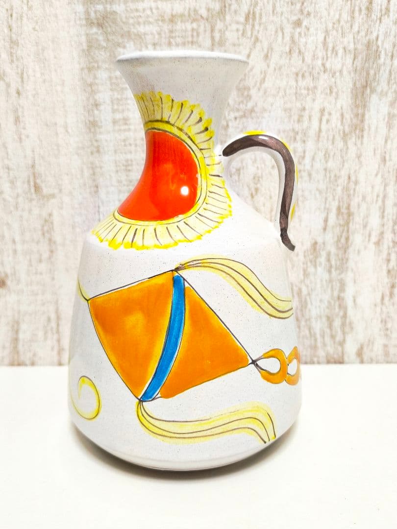 デシモーネ 陶器 花瓶 水差し 2つ イタリア シチリア ヴィンテージ アート