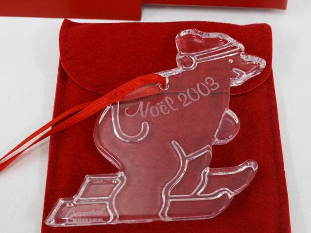 ◇美品 Baccarat 2003年 noel オーナメント スキーベア