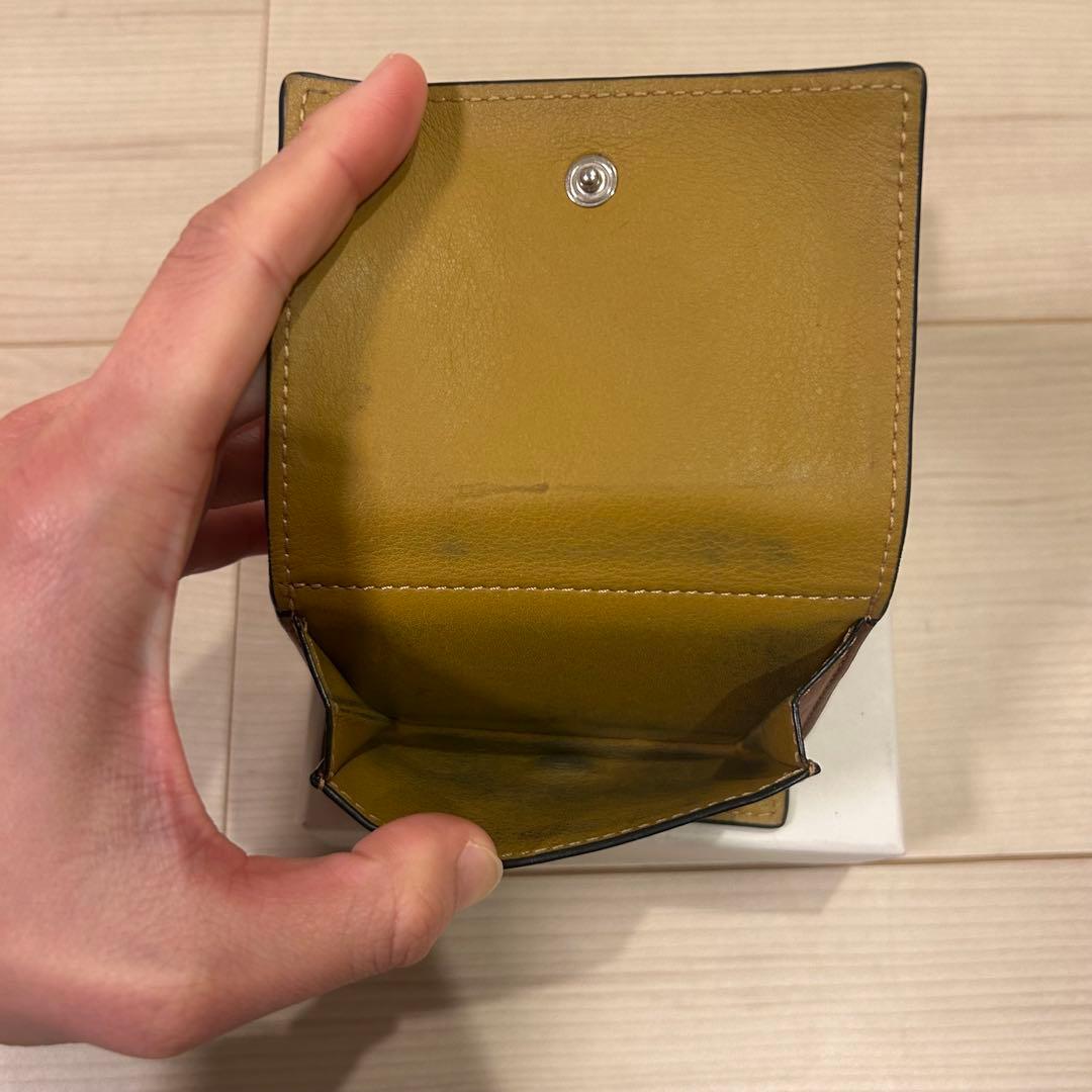値下げ！LOEWE ブラウン 三つ折り財布　箱保存袋付き