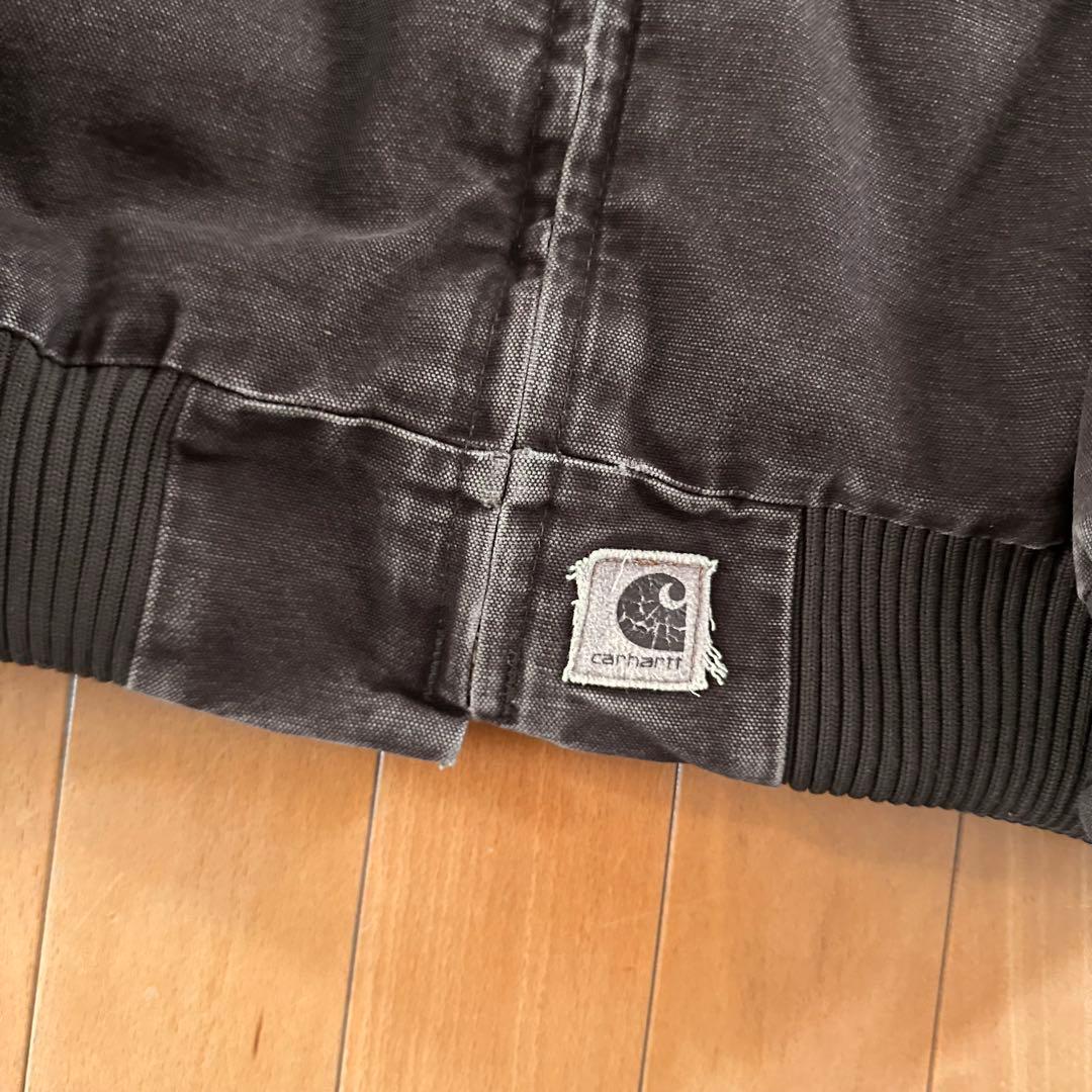 希少色&サイズ US製 カーハート サンタフェジャケット 短丈 革パッチ DKB