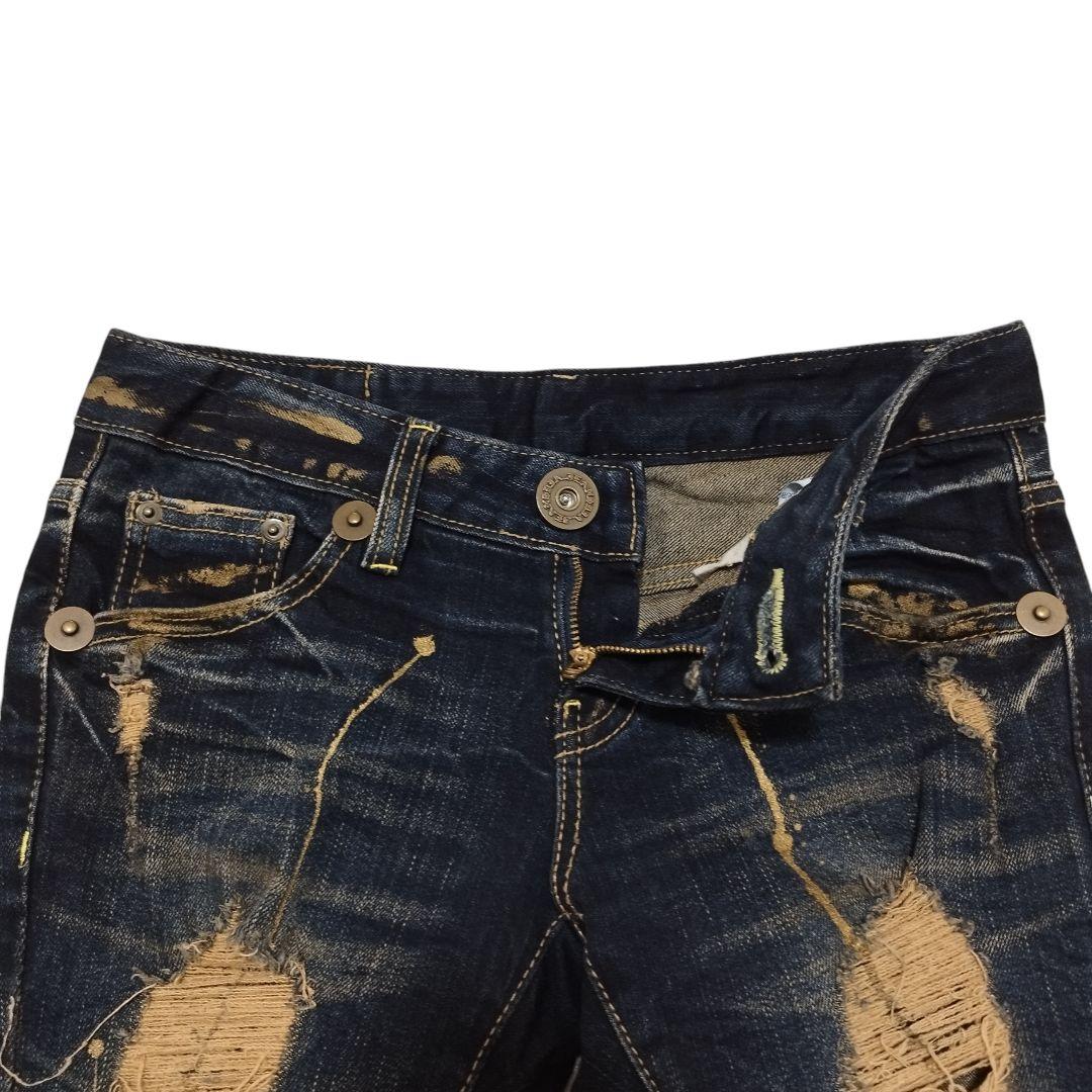 d.i.a ゴールドラメ ストレッチ フレア デニム パンツ 平成 ギャル 古着