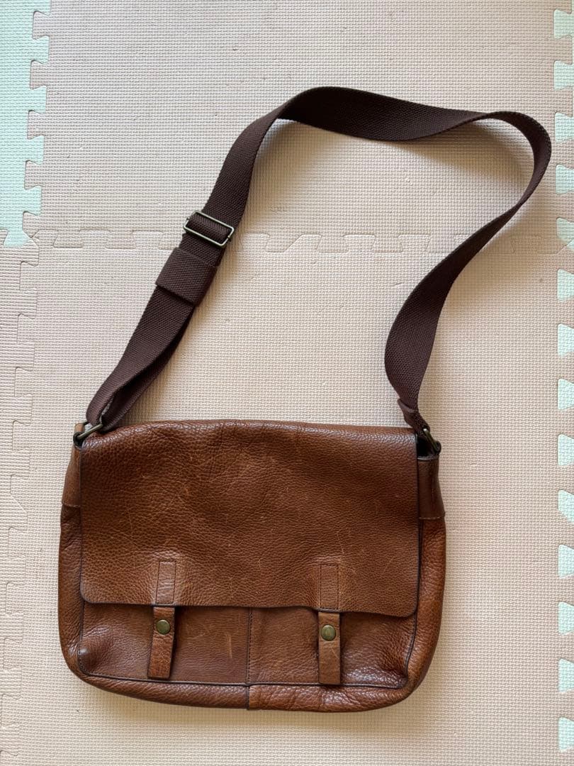 の*の様 絶版希少 美品 OLD GAP オールレザー メッセンジャーバッグ