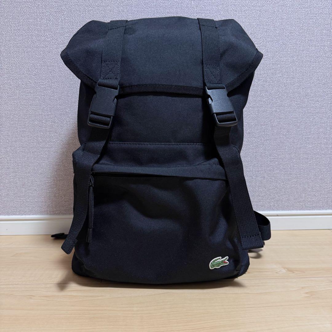 極美品✨ラコステ　リュック　バックパック　フラップ　ワニ刺繍 LACOSTE