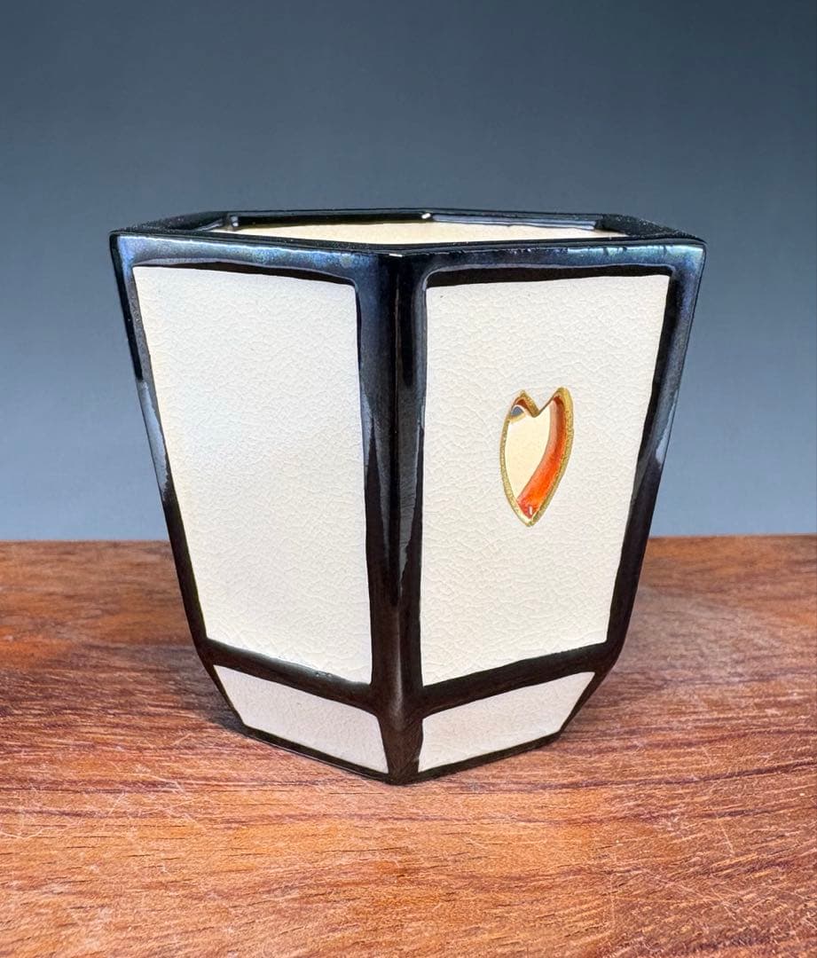 【中古品】宮川香雲造　ボンボリ蓋置（共箱）USED〈税込•送料込〉