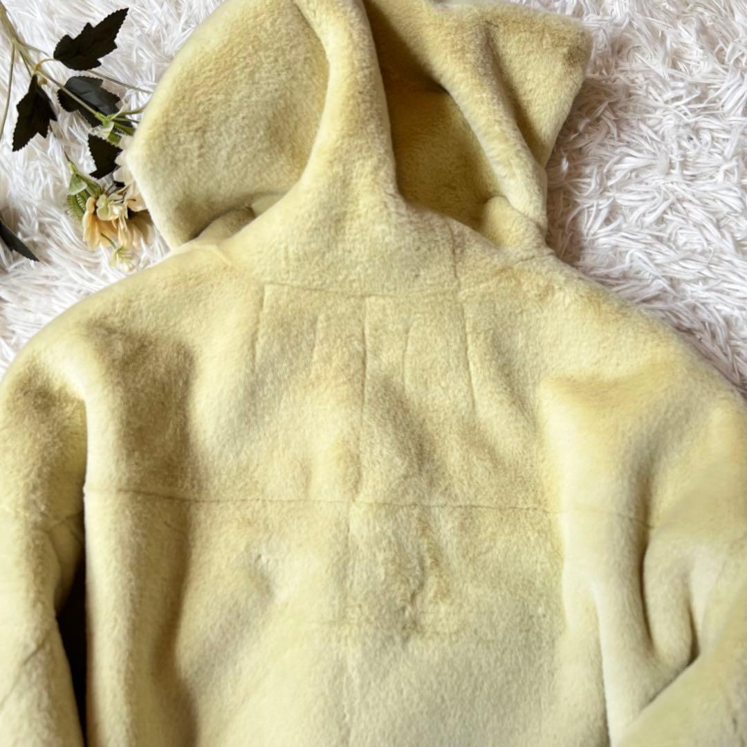 タグ付 FURFUR ファーファー リボン ショート ダッフル コート LIME