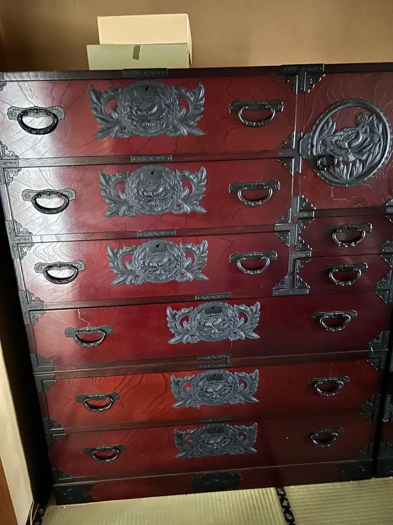 木製箪笥 引き出し昭和レトロ 古家具 和箪笥 ビンテージ 仙台民藝箪笥