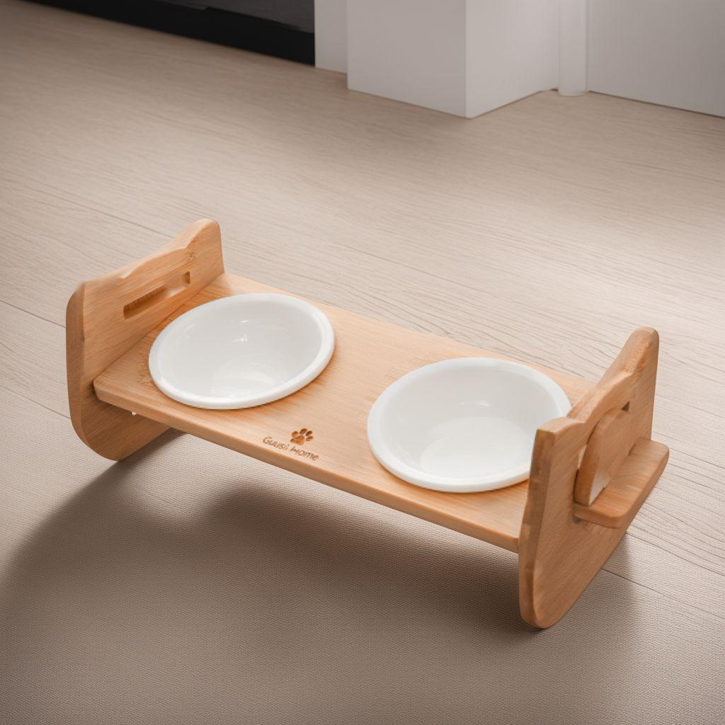 猫型 木製 ボウル 健康面と利便性を考慮した設計 食器