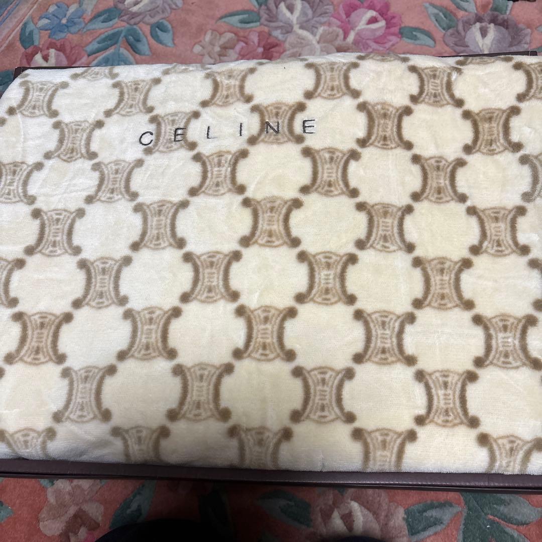 CELINE シングル毛布　未使用に近い140 ✖️200綿毛布