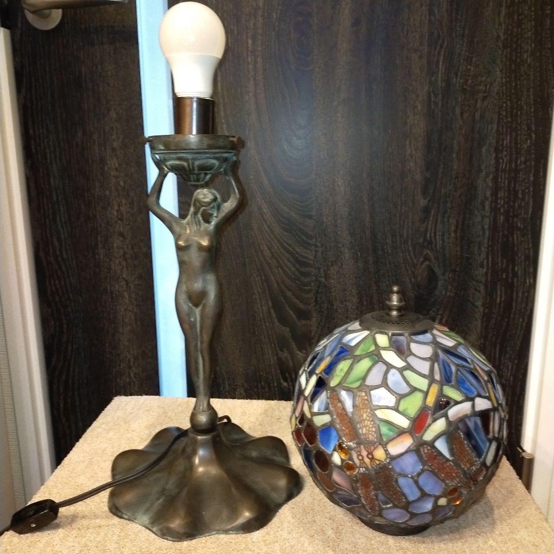 524 ステンドグラス球体ランプ