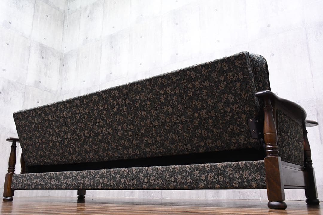 ECK119 カリモク コロニアル ソファベッド 3人掛け スリーピングソファ