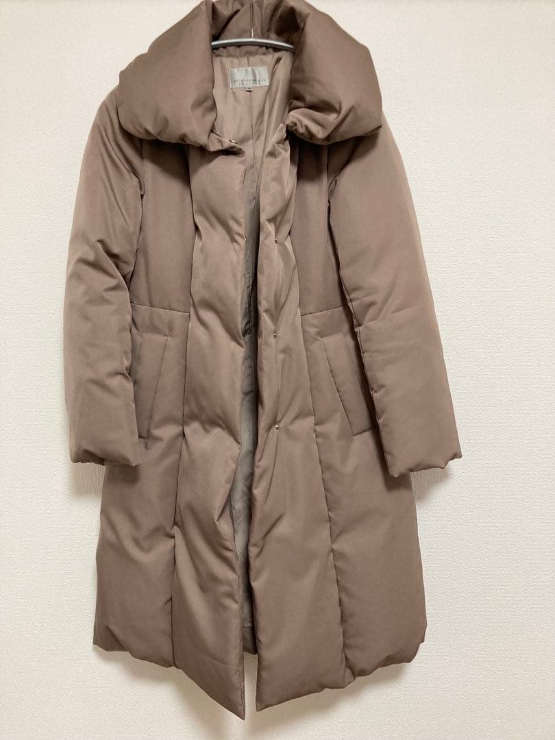 美品★ ダウンコート ロング モカ ブラウン M-PREMIER エムプルミエ