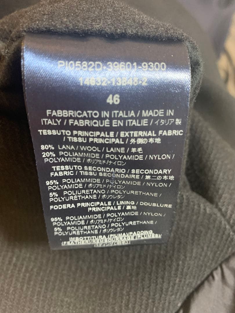 Herno ヘルノ 異素材切り替えダウンジャケット ブラック46サイズ