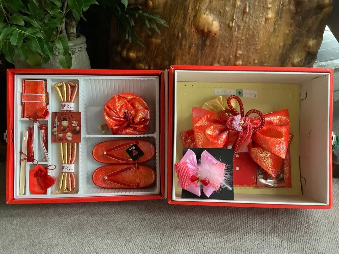 七五三 赤い着物小物セット