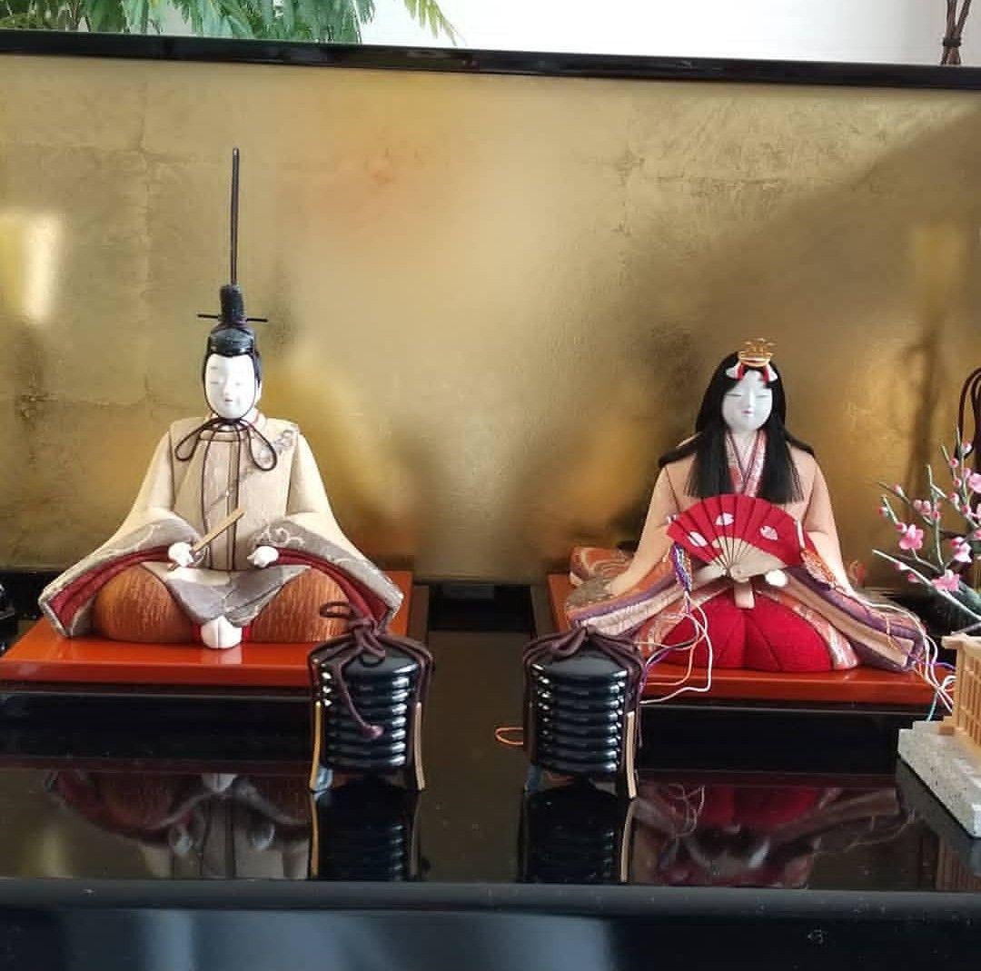 雛人形 江戸木目込人形 親王飾り 貝殻細工風 高級衣装 収納箱付き