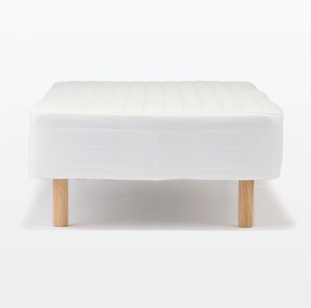 無印良品　シングルサイズ　脚付マットレスポケットコイル26cm（洗えるカバー）
