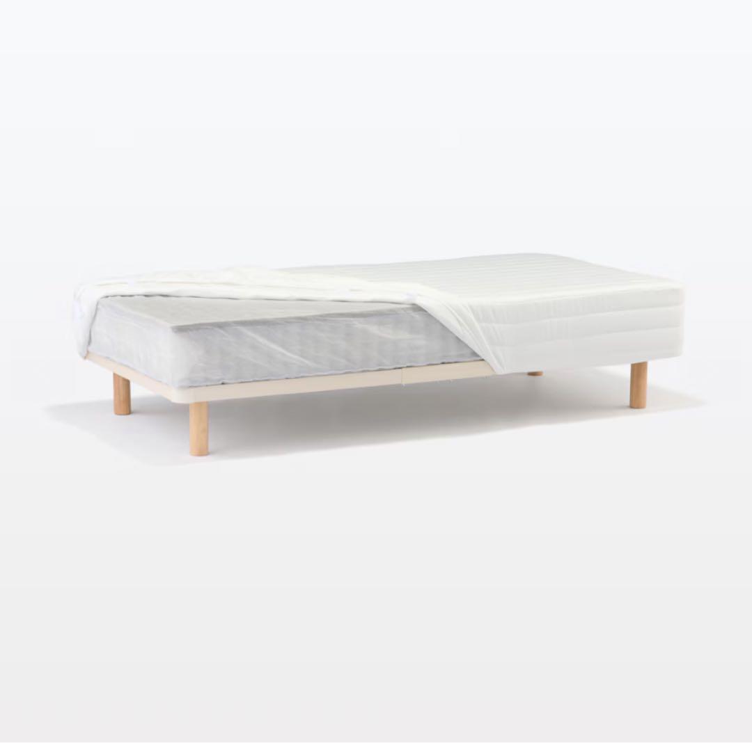 無印良品　シングルサイズ　脚付マットレスポケットコイル26cm（洗えるカバー）
