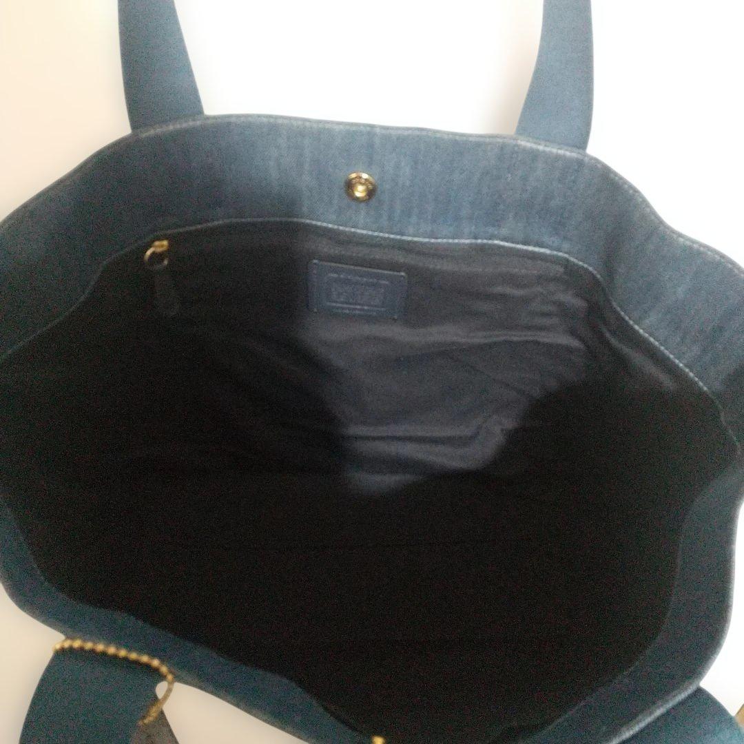 期間限定値下げ COACH デニム花柄トートバッグ 91049