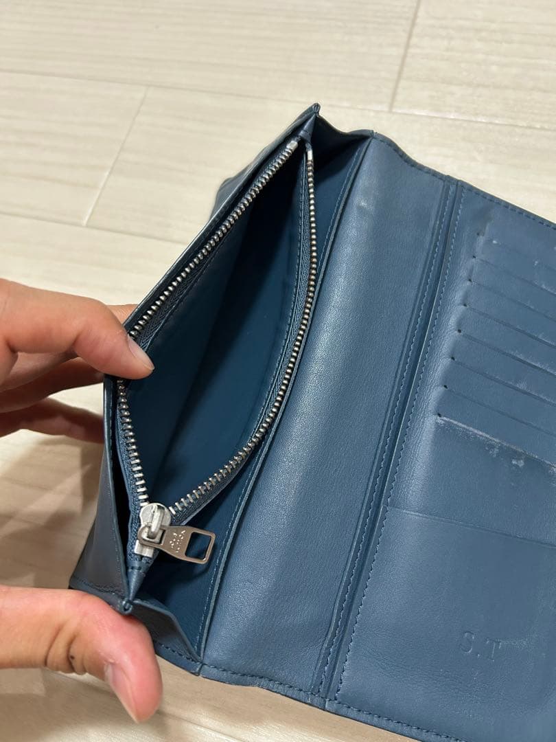 LOUIS VUITTON 長財布 ネイビー チェック柄