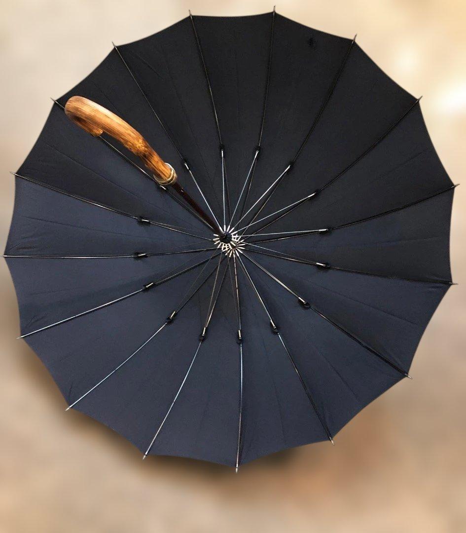 未使用　前原光榮商店 紳士用 雨傘 16本カーボン骨