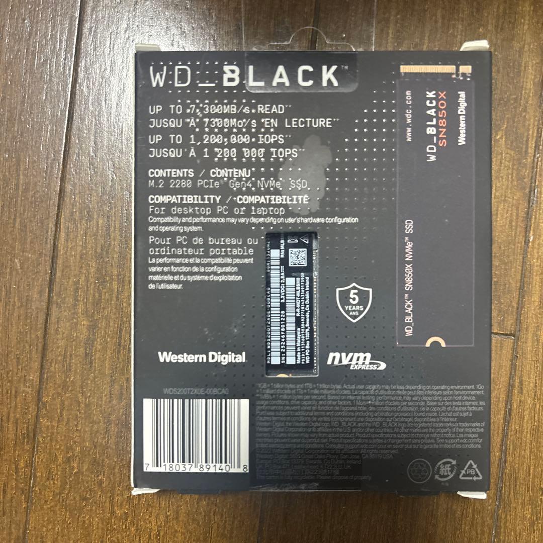 安*フ様 WD_BLACK SN850X NVMe SSD 2T