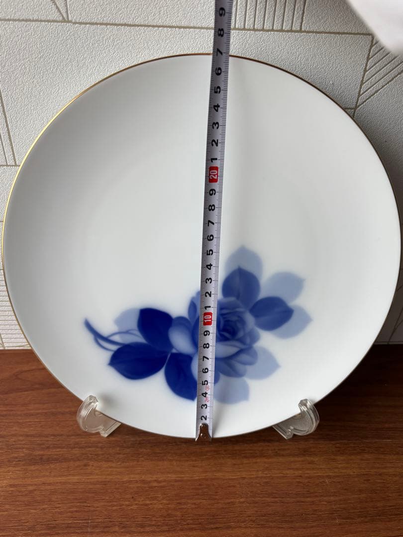 大倉陶園ブルーローズ　カップ&ソーサー6客　お皿16枚27㎝プレート計26セット