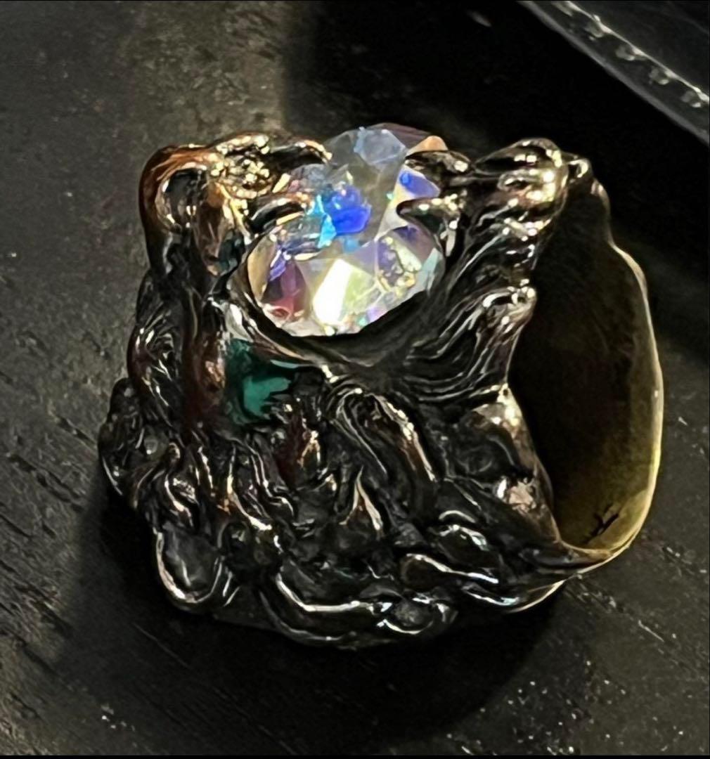 GUCCI グッチ ライオンリング　クリスタル　10号