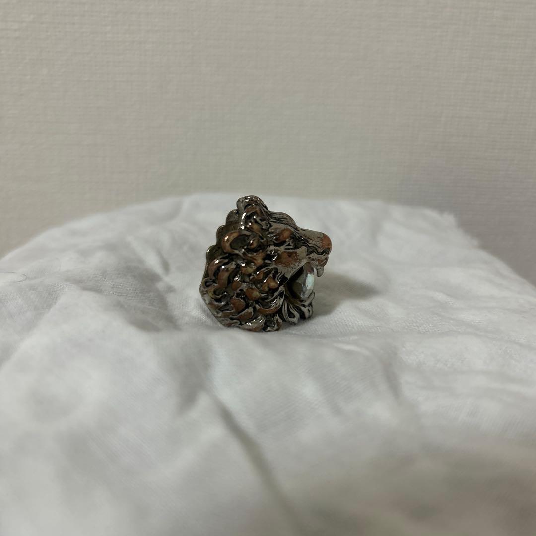 GUCCI グッチ ライオンリング　クリスタル　10号