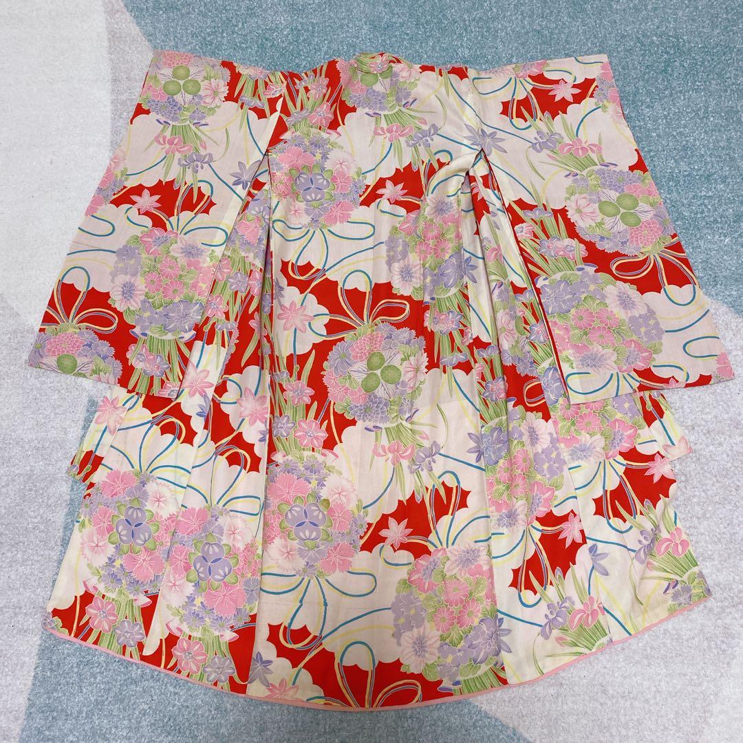 七五三 3歳 正絹 被布 着物 アンティーク 小物セット