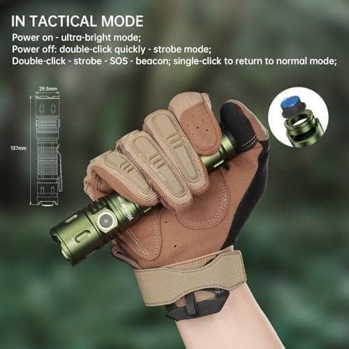 Wurkkos TD04 懐中電灯 ledライト強力3000ルーメンタクティカA