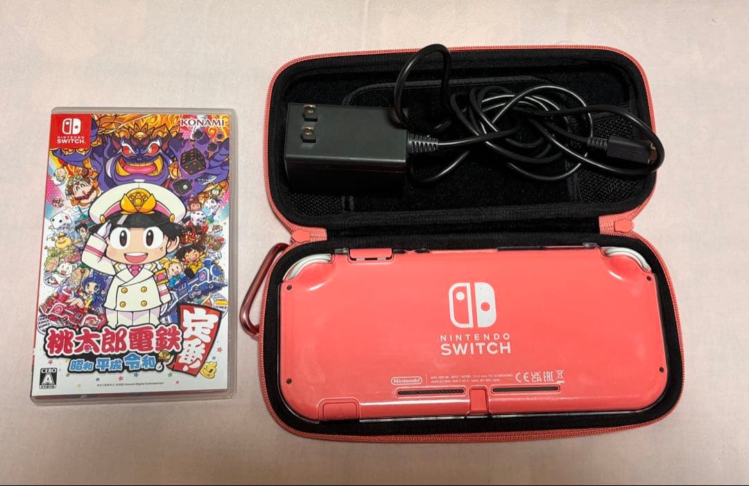 Nintendo Switch Lite ピンク 充電器・桃太郎電鉄付き